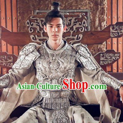 Chinese Ancient Drama General Body Armour Traditional Northern and Southern Dynasties Historical Costume for Men