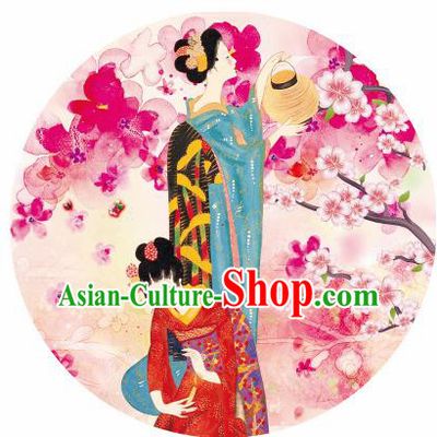Handmade Japanese Geisha Pink Oiled Paper Umbrellas Chinese Traditional Ancient Princess Umbrella