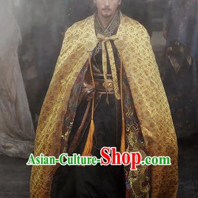 Chinese Ancient Drama Emperor Hanfu Clothing Traditional Northern and Southern Dynasties Historical Costume and Headwear for Men