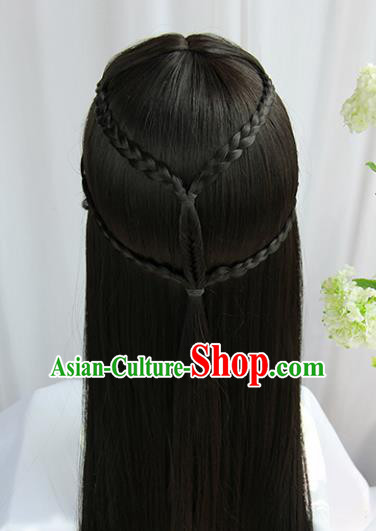 Handmade Chinese Traditional Hanfu Wigs Sheath Ancient Princess Chignon for Women Handmade Chinese Traditional Hanfu Wigs Sheath Ancient Princess Chignon for Women