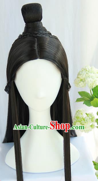 Handmade Chinese Traditional Han Dynasty Hanfu Wigs Sheath Ancient Princess Chignon for Women Handmade Chinese Traditional Han Dynasty Hanfu Wigs Sheath Ancient Princess Chignon for Women