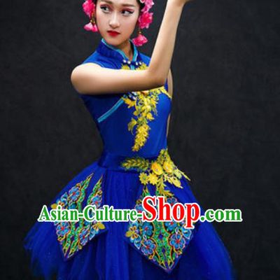 Chinese Classical Dance Costume Traditional Folk Dance Green Veil Dress for Women