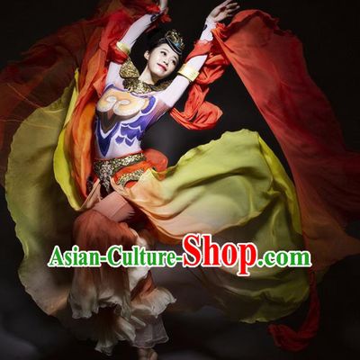 Chinese Classical Dance Costume Traditional Dunhuang Flying Apsaras Stage Performance Dress for Women