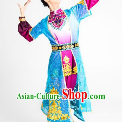 Chinese Uyghur Nationality Stage Performance Ethnic Dance Costume Traditional Uigurian Minority Bridegroom Clothing for Men