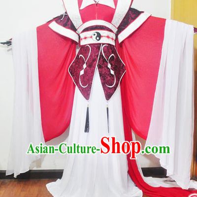 Traditional Chinese Han Dynasty Court Princess Red Hanfu Dress Ancient Swordswoman Embroidered Costume for Women