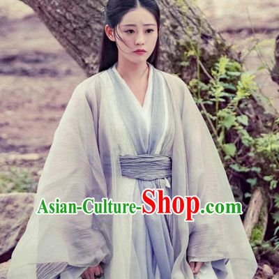 Drama Heavenly Sword Dragon Slaying Saber Chinese Ancient Swordswoman Taoist Nun Zhou Zhiruo Historical Costume for Women
