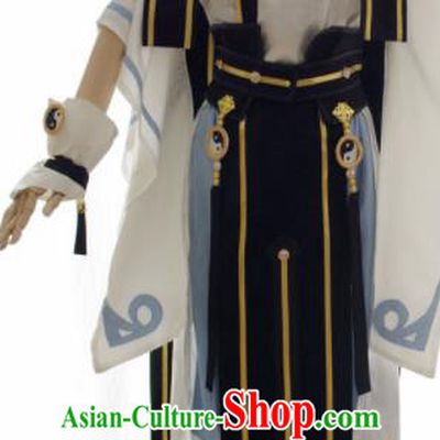Traditional Chinese Cosplay Kawaler Taoist Priest Clothing Ancient Swordsman Embroidered Costume for Men