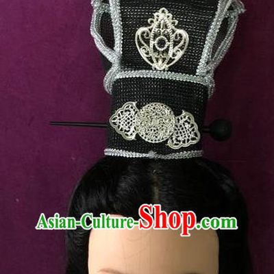 Traditional Chinese Tang Dynasty Minister Hairdo Crown Hair Accessories Ancient Nobility Childe Hat for Men