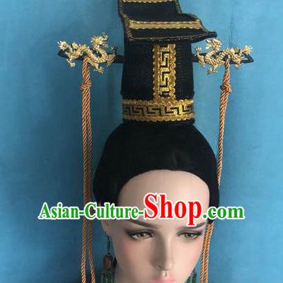 Traditional Chinese Qin Dynasty Crown Prince Hairdo Crown Hair Accessories Ancient Nobility Childe Hat for Men