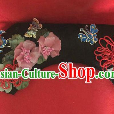 Traditional Chinese Qing Dynasty Palace Headwear Ancient Manchu Lady Hair Accessories for Women