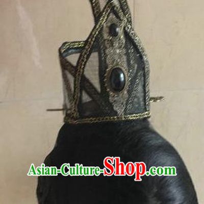 Traditional Chinese Han Dynasty Swordsman Hairdo Crown Hair Accessories Ancient Nobility Childe Hat for Men