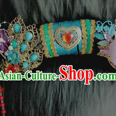 Traditional Chinese Qing Dynasty Imperial Consort Pink Peony Headwear Ancient Palace Manchu Hair Accessories for Women