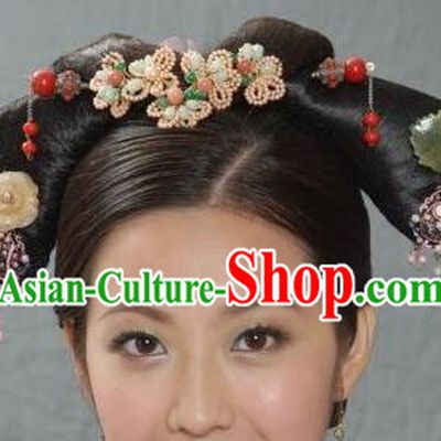 Traditional Chinese Qing Dynasty Princess Headwear Ancient Palace Lady Hair Accessories for Women