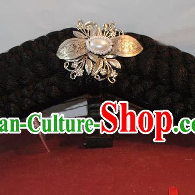 Chinese Traditional Qing Dynasty Princess Headwear Ancient Palace Lady Hair Accessories for Women