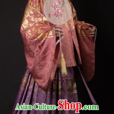Chinese Ancient Ming Dynasty Court Lady Hanfu Dress Traditional Imperial Princess Embroidered Historical Costume for Women
