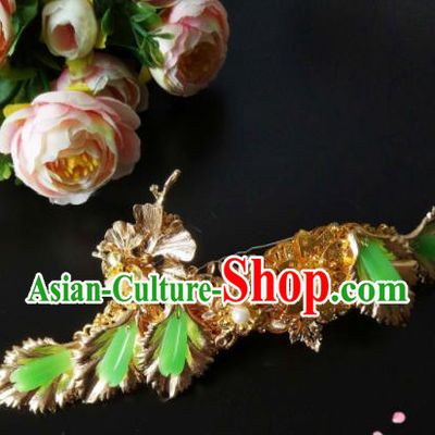 Chinese Handmade Hanfu Palace Golden Hairpins Hair Clip Traditional Ancient Princess Hair Accessories for Women