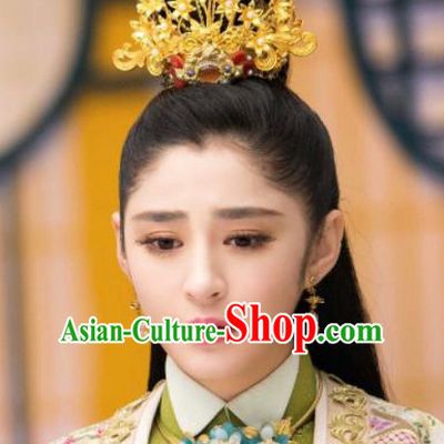 Chinese Handmade Hanfu Agate Phoenix Coronet Tang Dynasty Hairpins Traditional Ancient Imperial Consort Hair Accessories for Women