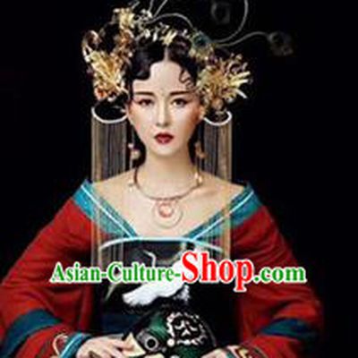 Traditional Chinese Handmade Tassel Phoenix Coronet Hanfu Hairpins Ancient Imperial Consort Hair Accessories for Women