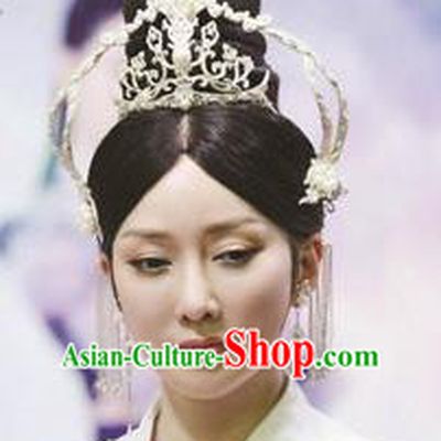 Traditional Chinese Handmade Hanfu Phoenix Coronet Tassel Hairpins Ancient Tang Dynasty Imperial Consort Hair Accessories for Women