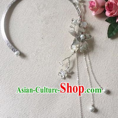 Chinese Handmade Hanfu Tassel Necklace Traditional Ancient Princess Necklet Jewelry Accessories for Women