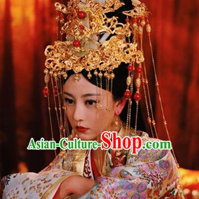 Handmade Chinese Tang Dynasty Court Hairpins Traditional Hanfu Wedding Phoenix Coronet Ancient Queen Hair Accessories for Women
