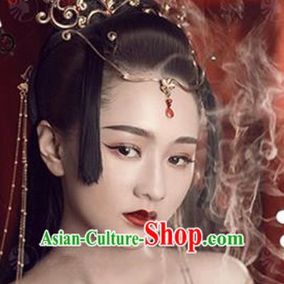 Chinese Handmade Hanfu Palace Phoenix Hair Crown Hairpins Traditional Ancient Imperial Consort Hair Accessories for Women