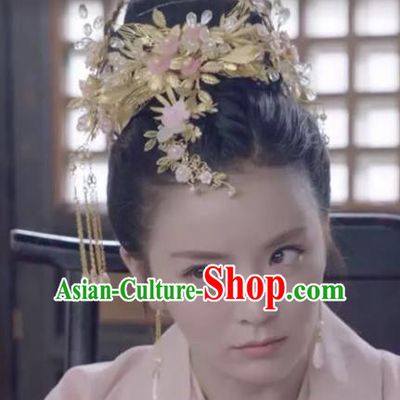 Chinese Handmade Hanfu Bride Hair Crown Hairpins Traditional Ancient Imperial Consort Hair Accessories for Women