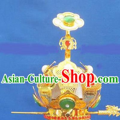 Handmade Chinese Traditional Taoism Hair Accessories Ancient Swordsman Lotus Hairdo Crown for Men
