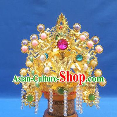 Handmade Chinese Queen Phoenix Coronet Hairpins Ancient Traditional Hanfu Hair Accessories for Women