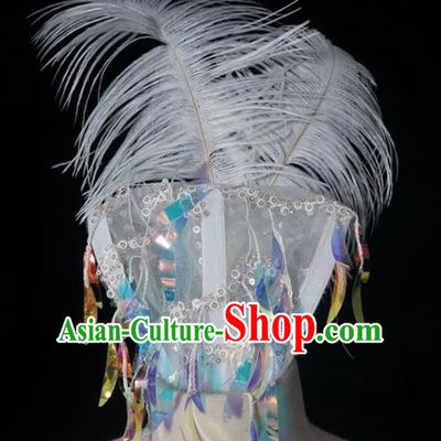 Top Grade Handmade Stage Show Hair Accessories Halloween Cosplay Feather Headwear for Kids