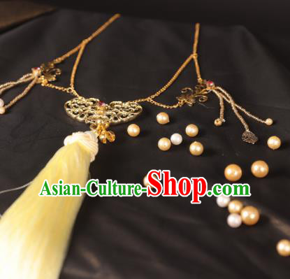 Handmade Chinese Traditional Hanfu Jewelry Accessories Ancient Princess Tassel Necklace for Women Handmade Chinese Traditional Hanfu Jewelry Accessories Ancient Princess Tassel Necklace for Women