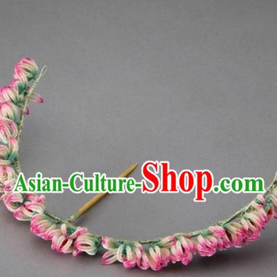 Chinese Handmade Velvet Hairpins Ancient Palace Hair Accessories Headwear for Women