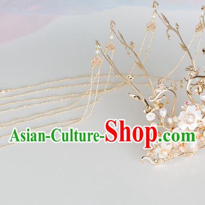 Chinese Handmade Phoenix Coronet Hairpins Ancient Princess Hair Accessories Headwear for Women