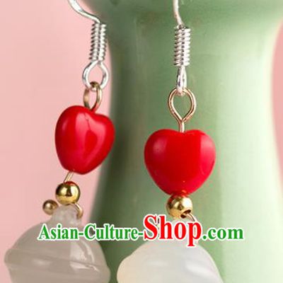 Handmade Chinese Classical Hanfu Earrings Ancient Palace Ear Accessories for Women
