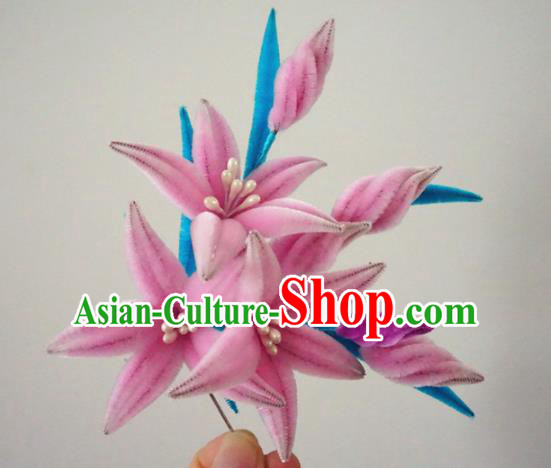 Handmade Chinese Classical Pink Velvet Flowers Brooch Ancient Palace Breastpin for Women Handmade Chinese Classical Pink Velvet Flowers Brooch Ancient Palace Breastpin for Women