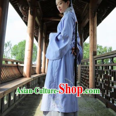 Chinese Traditional Ming Dynasty Historical Costume Ancient Taoist Nun Hanfu Dress for Women