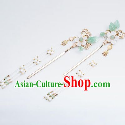 Chinese Handmade Hanfu Hairpins Tassel Step Shake Ancient Princess Hair Accessories Headwear for Women