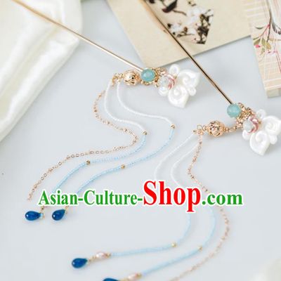 Chinese Handmade Hanfu Shell Hair Clip Hairpins Ancient Princess Hair Accessories Headwear for Women