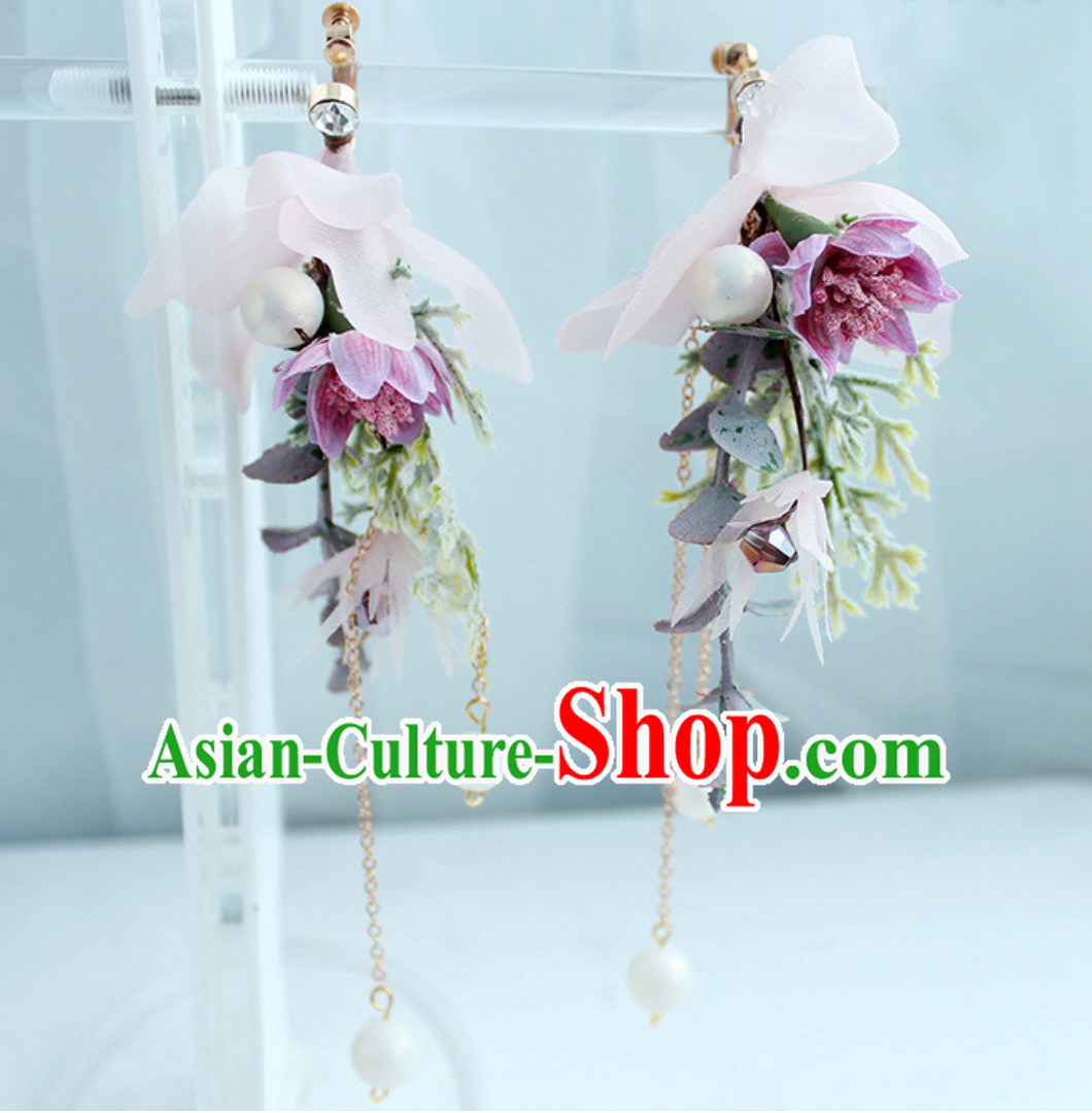 Romantic Princess Handmade Flower Crown and Earrings Set Romantic Princess Handmade Flower Crown and Earrings Set