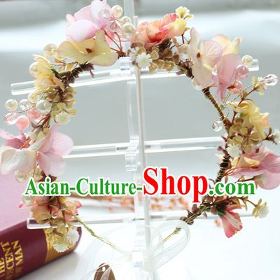 Beautiful Handmade Flower Head Wear Garland Hair Decoration for Women