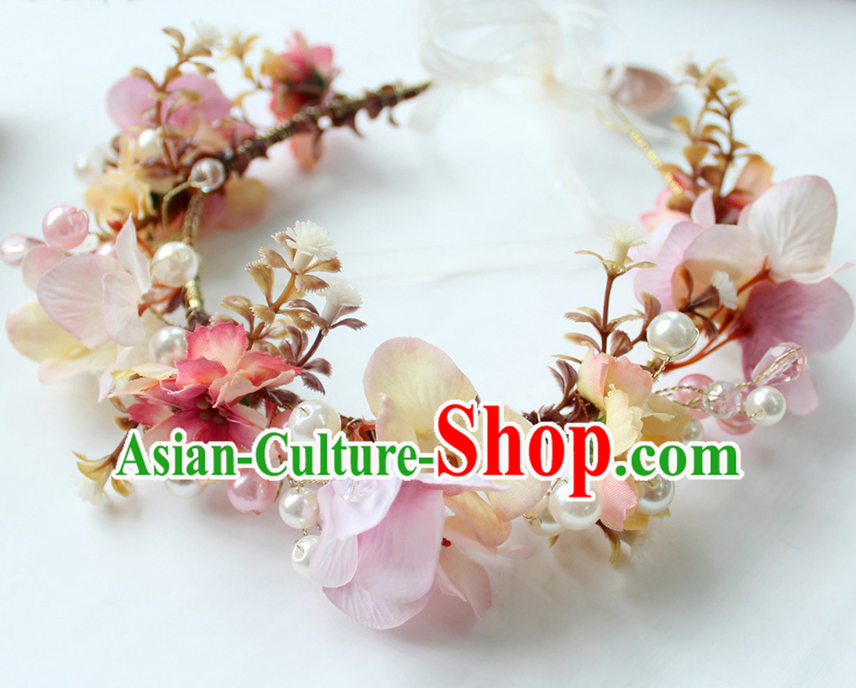 Romantic Princess Handmade Flower Crown and Earrings Set Romantic Princess Handmade Flower Crown and Earrings Set