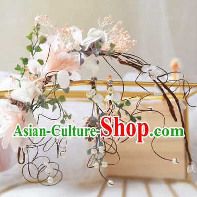 Top Handmade Flower Head Wear Garland Hair Jewelry and Earrings for Women