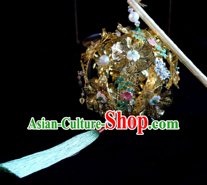 Chinese Traditional Wedding Prop Accessories Ancient Bride Princess Golden Lantern for Women Chinese Traditional Wedding Prop Accessories Ancient Bride Princess Golden Lantern for Women