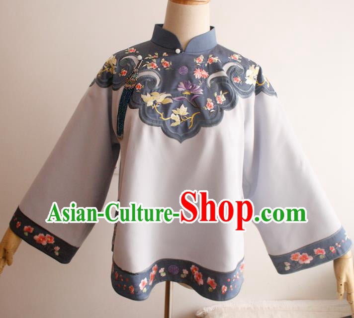 Chinese National Classical Embroidered Blouse Traditional Tang Suit Upper Outer Garment for Women Chinese National Classical Embroidered Blouse Traditional Tang Suit Upper Outer Garment for Women