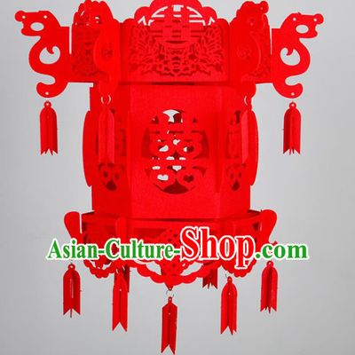 Handmade Chinese Palace Lanterns Traditional Red Lantern Ancient Ceiling Lamp