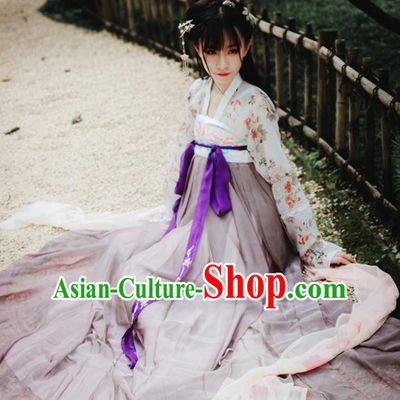 Traditional Chinese Tang Dynasty Young Lady Costume Ancient Court Maid Hanfu Dress for Women