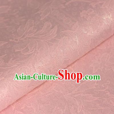 Chinese Traditional Cheongsam Fabric Classical Pattern Pink Brocade Satin Material Silk Fabric