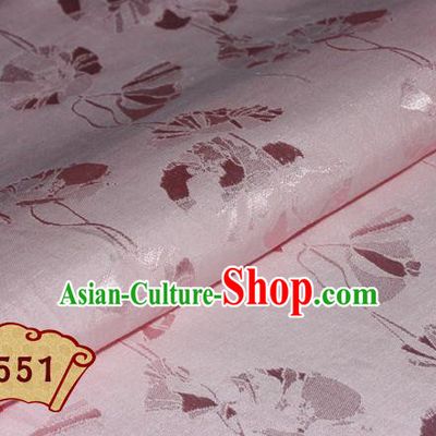 Chinese Traditional Pattern Pink Brocade Cheongsam Classical Fabric Satin Material Silk Fabric