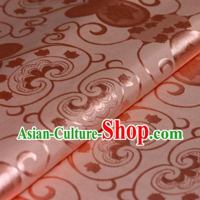 Chinese Traditional Hanfu Royal Pattern Pink Brocade Material Cheongsam Classical Fabric Satin Silk Fabric