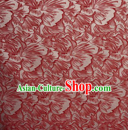 Chinese Traditional Flowers Pattern Red Brocade Material Cheongsam Classical Fabric Satin Silk Fabric Chinese Traditional Flowers Pattern Red Brocade Material Cheongsam Classical Fabric Satin Silk Fabric